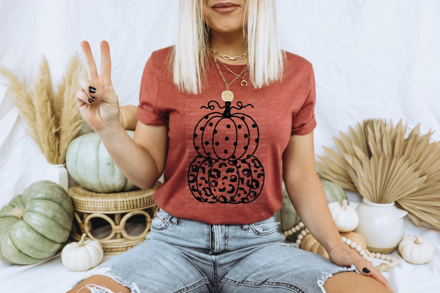 Two Stacked Pumpkins