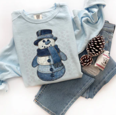Denim Snowman